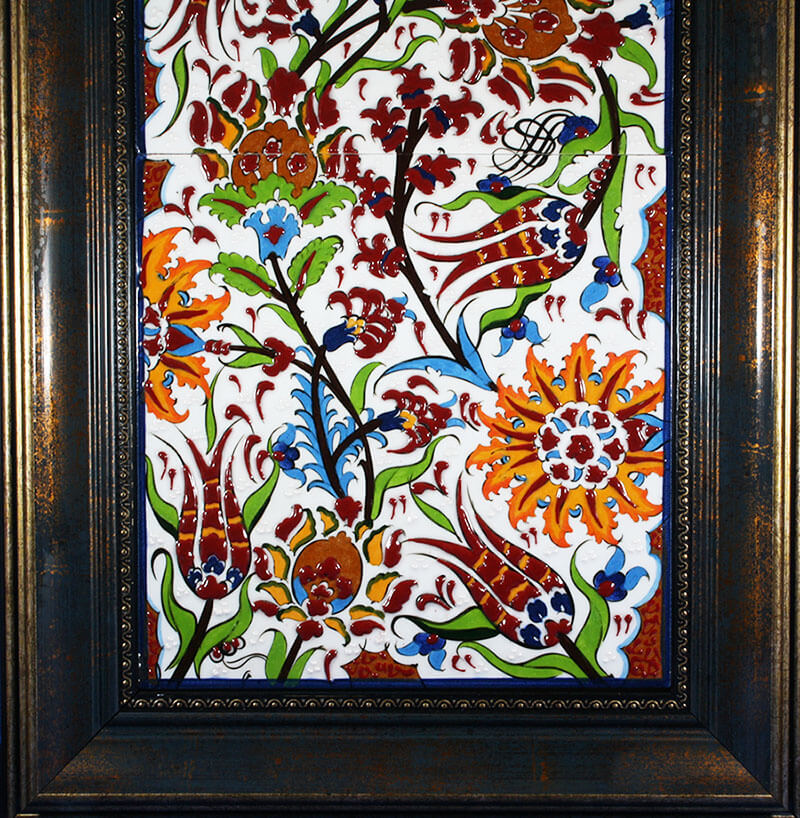 Lale Bahçesi İznik Pano 20 x 40 cm - 3