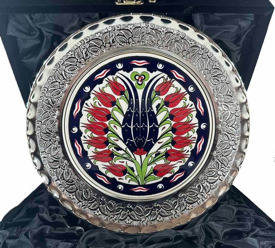 Lalezar Gümüş Tabak 25cm - 1