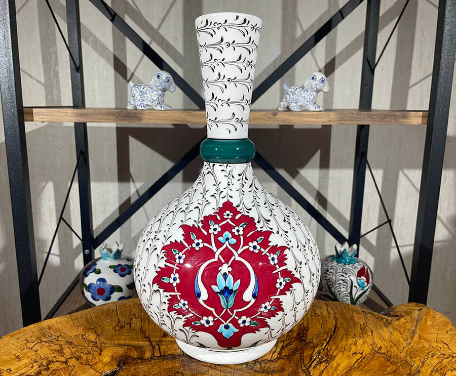 Lotus Desenli 30cm Vazo - 1
