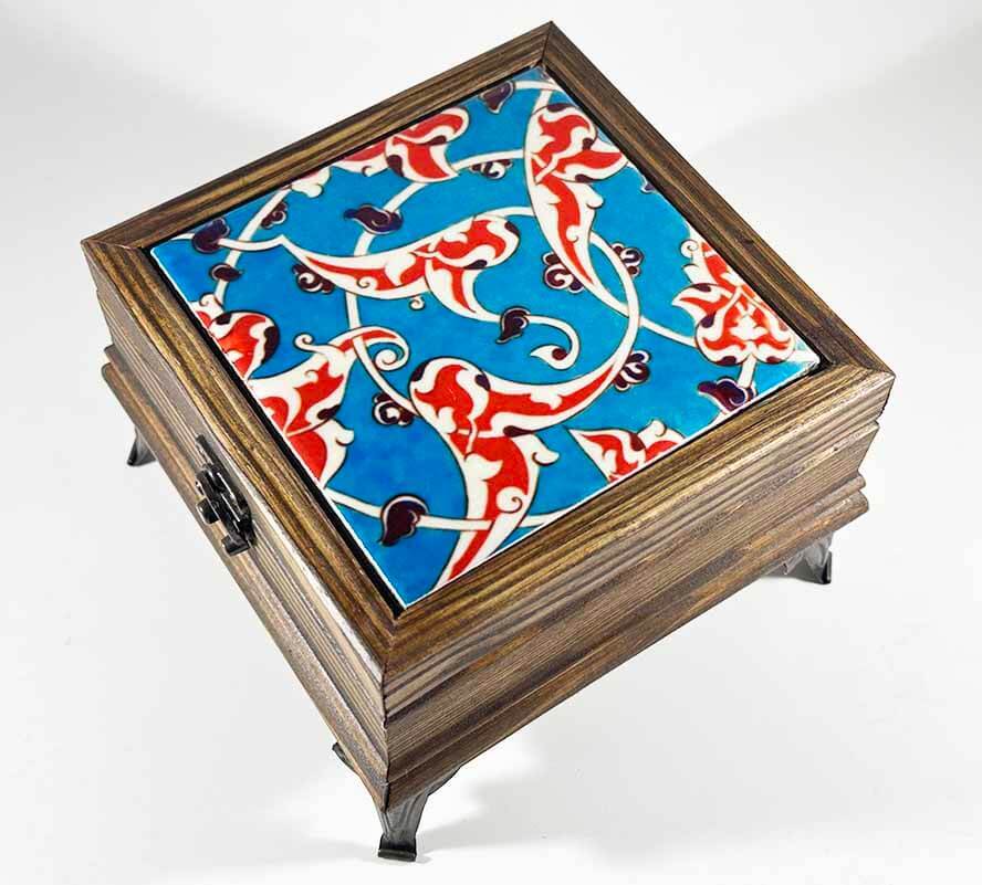 Lotus Motif Mücevher Saklama Kutusu - 1