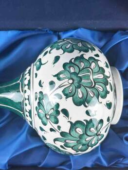 Lotus Motifli İznik Çini Vazo - 3