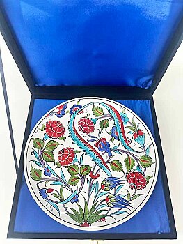 Makam Hediyesi Gül Bahçesi İznik Çini Tabak 25 cm - 3
