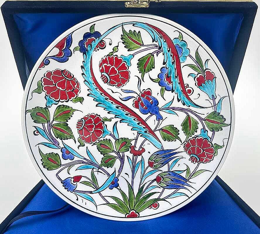 Makam Hediyesi Gül Bahçesi İznik Çini Tabak 25 cm - 1