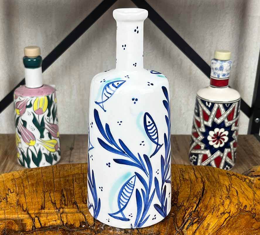 Mavi Balıklar El İşi Yağlık 550 ml - 1