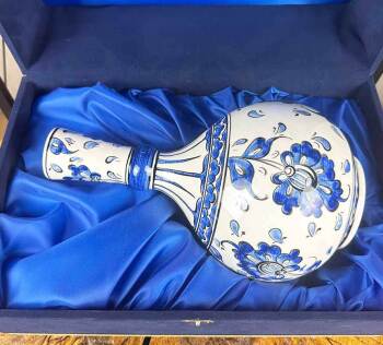 Mavi Hatayi Motifli İznik Çini Vazo - 2