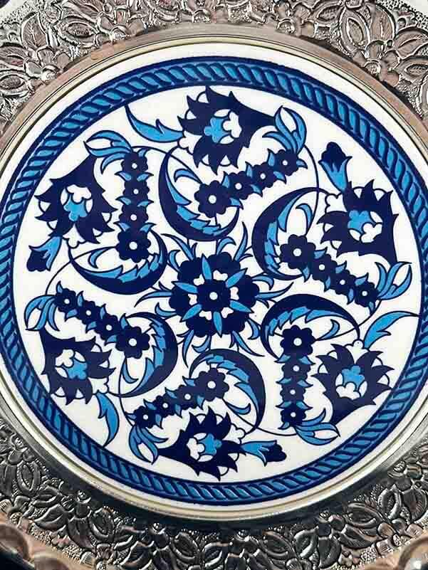 Yeni İş ev Hediyesi Gümüş Tabak 25cm - 2