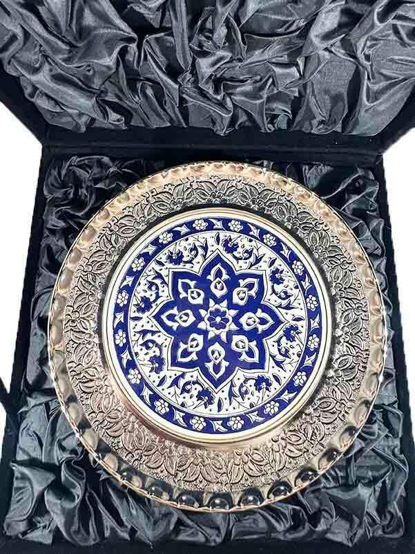 Mavi Yonca Gümüş Tabak 25cm - 2