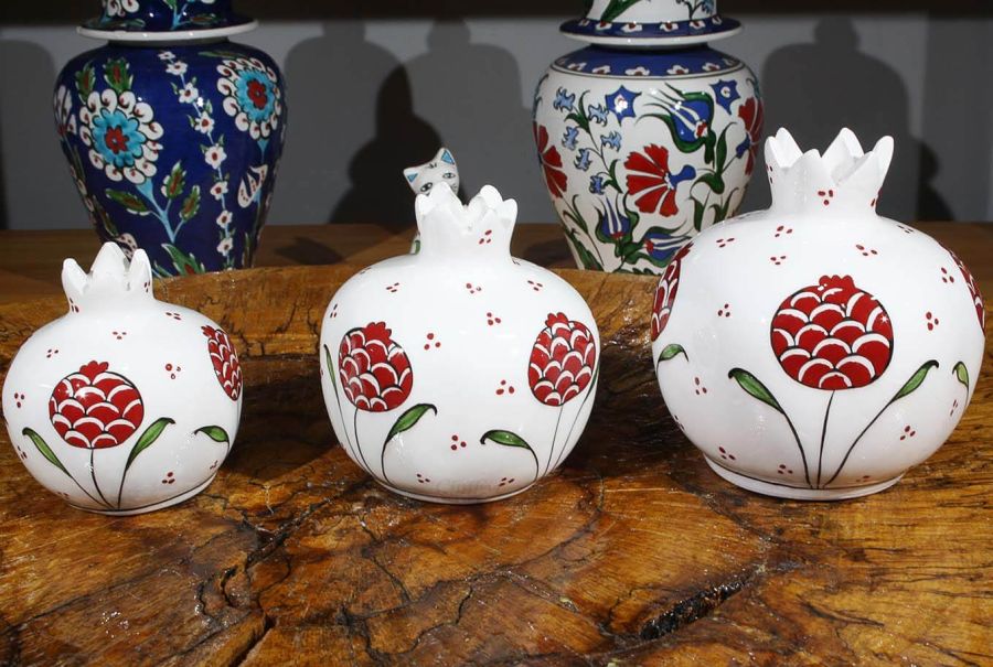 Bereketin Simgesi Nar Desenli 3’lü Nar Takımı - 1