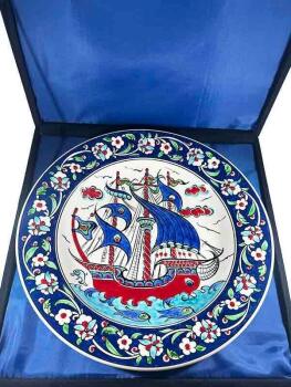 Iznik-Keramikteller mit Tulpenmotiv – Geschenk für Verlobung, Hochzeit und neue Familie - 3