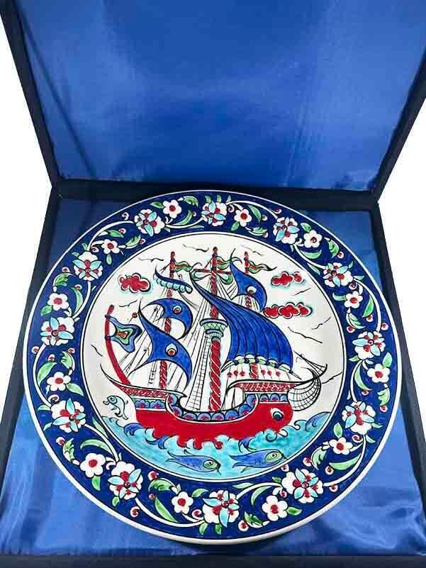 Iznik-Keramikteller mit Tulpenmotiv – Geschenk für Verlobung, Hochzeit und neue Familie - 3
