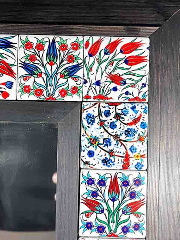 Seramik Karolu Çini Ayna - 3
