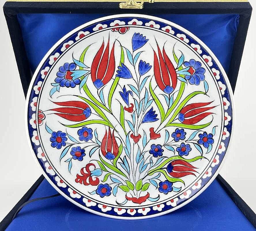 Söz-Nişan-Düğün Hediyesi, 25cm İznik Çini Tabak - 1