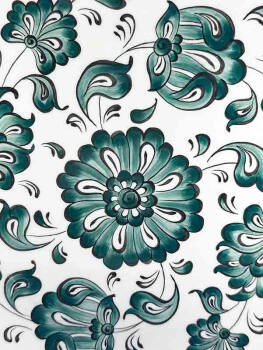 Tek Renk Lotus Kompozisyonlu İznik Tabak – Minimal Şıklık - 2