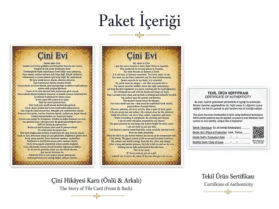 VIP Makam Hediyesi, Osmanlı Kalyonu Motifli İznik Çini Pano - 4