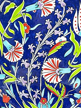 Yeni İş Hediyesi, Kobalt Saray Bahçesi Motifli 25 cm İznik Çini Tabak - 2