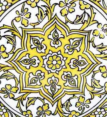 Yurt Dışına Hediye, Sarı Papatya 25cm Bakır Tabak - 2