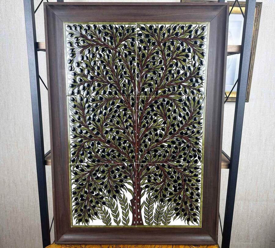 Bereketin Kökleri | Zeytin Ağacı Motifli İznik Çini Pano - 1