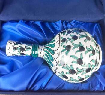 Zeytin Dalı – İznik Çini Gözyaşı Vazo - Çini Evi (1)